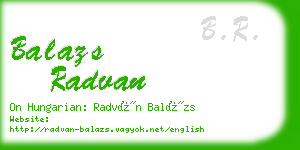 balazs radvan business card